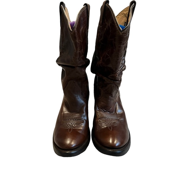 Double H Western Distressed Slouchy Boots, Sz 10 - Picture 5 of 13